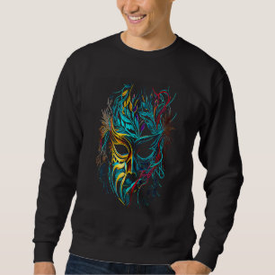 Funny Mardi Gras Carnival parade with beads party  Sweatshirt