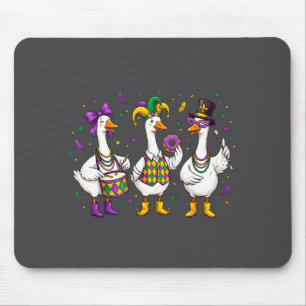 Funny Mardi Gras Carnival Silly Goose Mask Louisia Mouse Pad