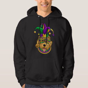 Funny Mardi Gras Dog Apparel Golden Doodle Dog Mum Hoodie