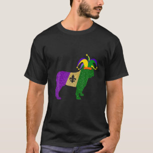 Funny Mardi Gras Dog English Bulldog Jester Hat Do T-Shirt