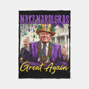 Funny Mardi Gras Donald Trump Mardi Gras American Fleece Blanket