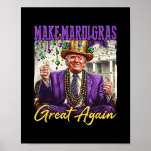 Funny Mardi Gras Donald Trump Mardi Gras American  Poster
