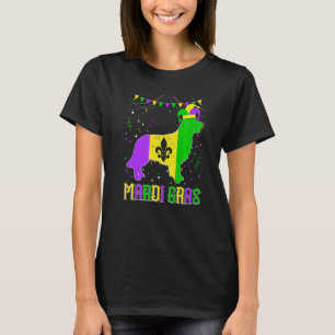 Funny Mardi Gras Golden Retriever Dog Dad Mum Mard T-Shirt