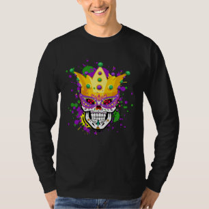 Funny Mardi Gras Mask Party Apparel Men Women Kids T-Shirt