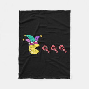 Funny Mardi Gras Men Boys Teens Kids Crawfish Gami Fleece Blanket