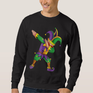 Funny Mardi Gras Outfit Dabbing Jester New Orleans Sweatshirt