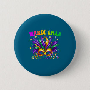Funny Mardi Gras Parade Outfit Jester Hat Men Wome 6 Cm Round Badge