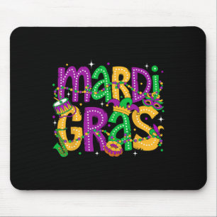 Funny Mardi Gras Parade Outfit Jester Hat Men Wome Mouse Pad
