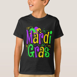 Funny Mardi Gras Parade Outfit Jester Hat Men Wome T-Shirt