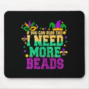 Funny Mardi Gras Party Mask Costume Men Women Kids Mouse Pad
