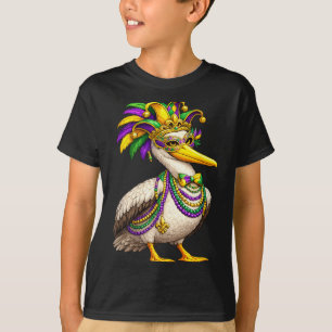 Funny Mardi Gras Pelican T-Shirt