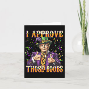 Funny Mardi Gras Usa I Approve Those Breast Card