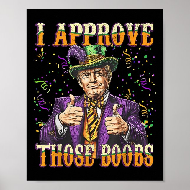 Funny Mardi Gras Usa I Approve Those S  Poster (Front)