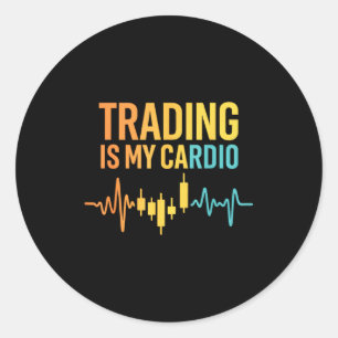 Funny Market For Trader Dad, Trading Quotes Stocks Classic Round Sticker