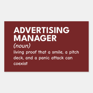 Funny Marketing Manager Definition Rectangular Sticker