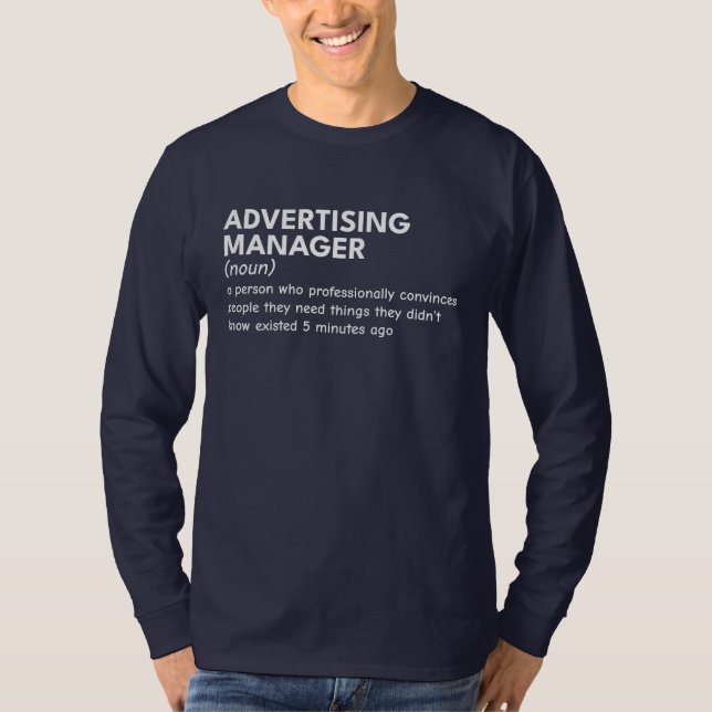 Funny Marketing Manager Definition T-Shirt (Front)