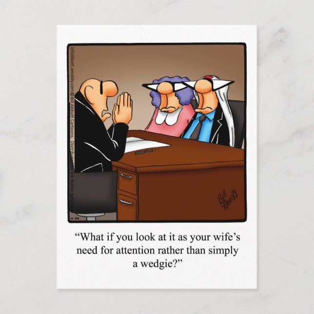 Funny Marriage / Anniversary humour Postcard (Front)