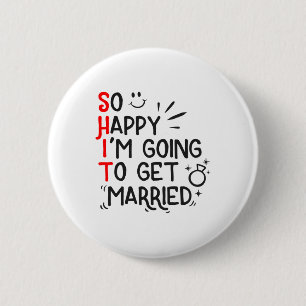 Funny Marriage Gift Hilarious Groom Bride Wedding  6 Cm Round Badge