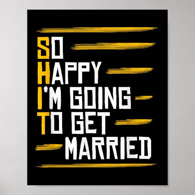 Funny Marriage Gift Hilarious Groom Bride Wedding  Poster (Front)