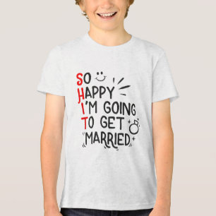 Funny Marriage Gift Hilarious Groom Bride Wedding  Tri-Blend Shirt