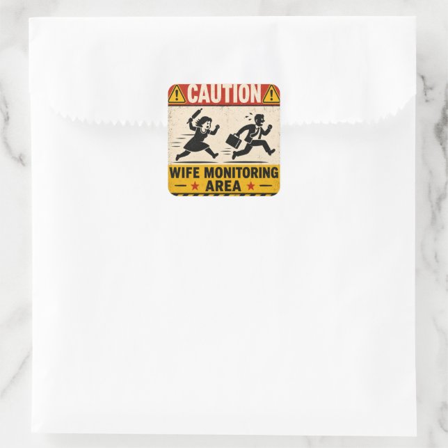 Funny Marriage Joke Sticker (Bag)