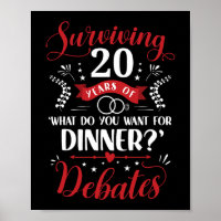 Funny Married Couples Him Or Her 20th Wedding Anni