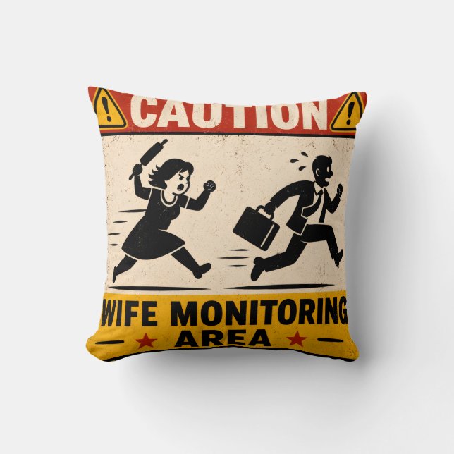 Funny Married Life Joke Cushion (Front)
