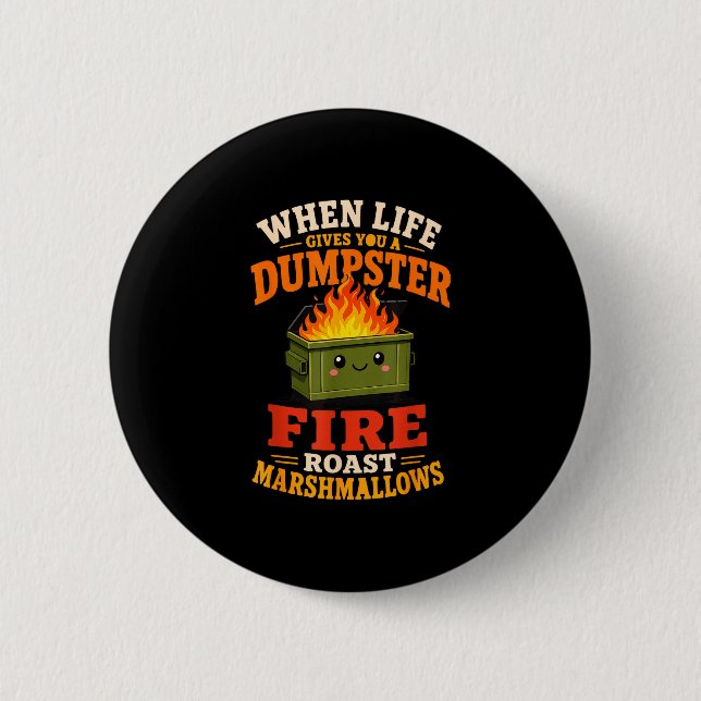Funny marshmallow  6 cm round badge (Front)