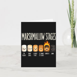 Funny marshmallow campfire camping s'mores  card