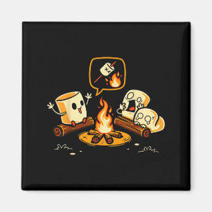 Funny Marshmallow Campfire Y Story Roasting Smore Magnet