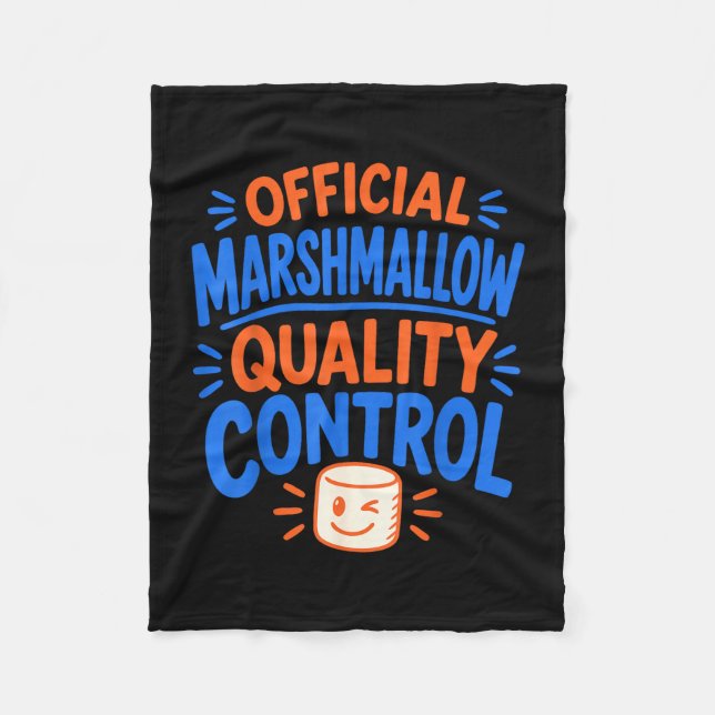 Funny marshmallow  fleece blanket (Front)