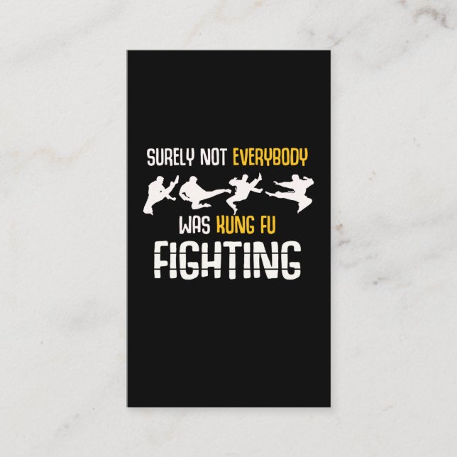 Funny Martial Arts Joke Kung Fu Fighting Business Card (Front)
