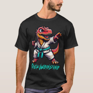 Funny Martial Arts Karate Taekwondo Dino Animal Cu T-Shirt