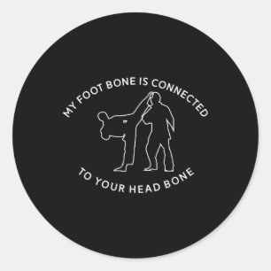 Funny Martial Arts Taekwondo Karate Tkd Kickboxing Classic Round Sticker