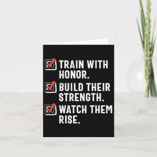 Funny Martial Arts Teacher Karate Instructor Sense Card