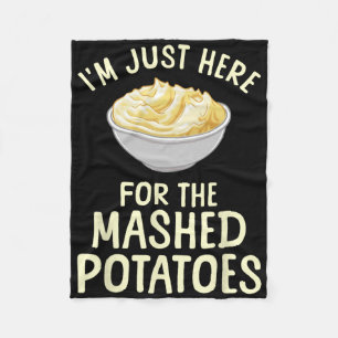 Funny Mashed Potato Art For Men Women Food Mash Th Fleece Blanket