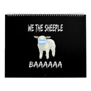 Funny mask sheep   sheeple wearing face mask calendar