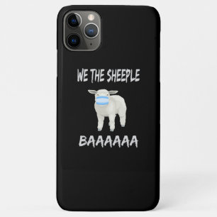 Funny mask sheep sheeple wearing face mask Case-Mate iPhone case