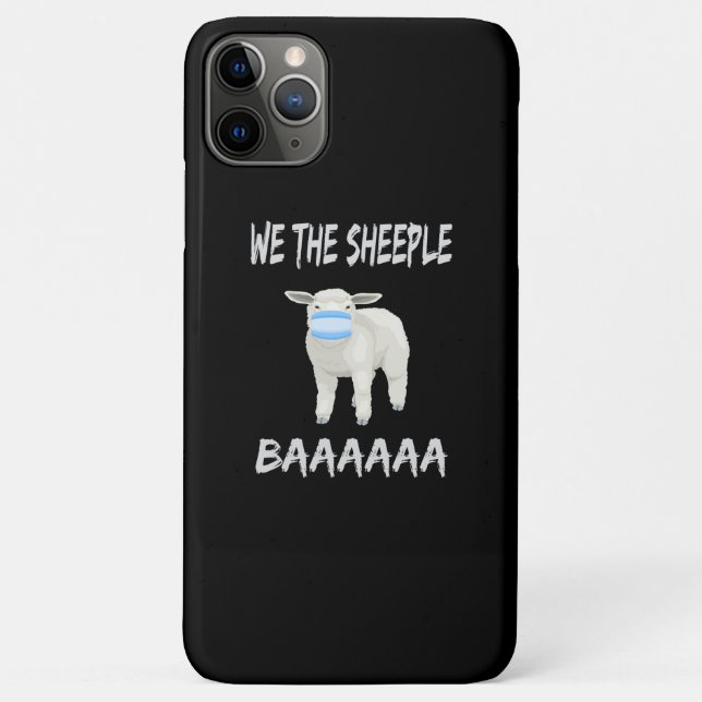 Funny mask sheep | sheeple wearing face mask Case-Mate iPhone case (Back)