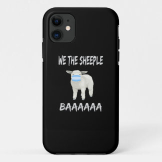 Funny mask sheep | sheeple wearing face mask Case-Mate iPhone case