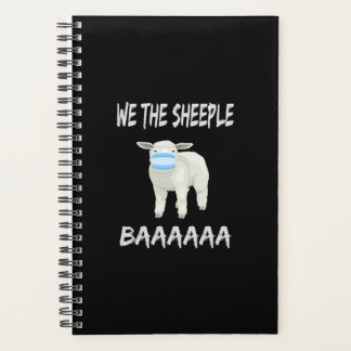 Funny mask sheep | sheeple wearing face mask planner