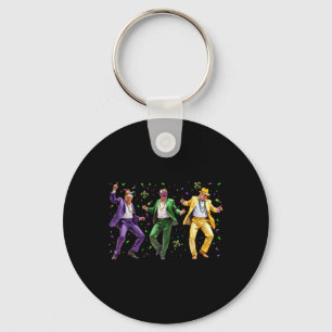 Funny Masked Trump Dance Mardi Gras New Orleans Ym Key Ring