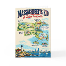 Funny Massachusetts Map Poster | Wicked Local