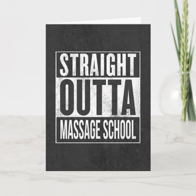 Funny Massage Therapy Student School Graduation Card (Front)