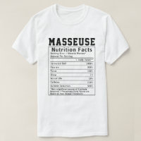 Funny Masseuse Nutrition Facts Staff Worker Gift