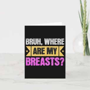Funny Mastectomy And Breast Reduction Surgery  Card