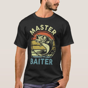 Funny Master-Baiter Fishing-shirt Cool Bass Dad Pa T-Shirt