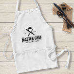 Funny Master Chef Personalised Culinary Catering<br><div class="desc">The master chef, budding chef or caterer will appreciate this modern design featuring a criss crossed kitchen fork and knife with a chef's serving platter above. Add your chef's name and year established or delete. Perfect for your favourite foodie, gift for father's day, mother's day, restaurant owner or for a...</div>