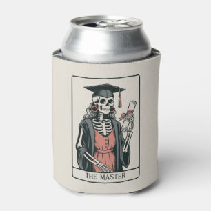 Funny Master Graduation Gift Skeleton Graduate  Can Cooler