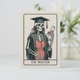 Funny Master Graduation Gift Skeleton Graduate  Invitation